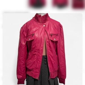 Adonna Vibrant Pink Bomber Jacket